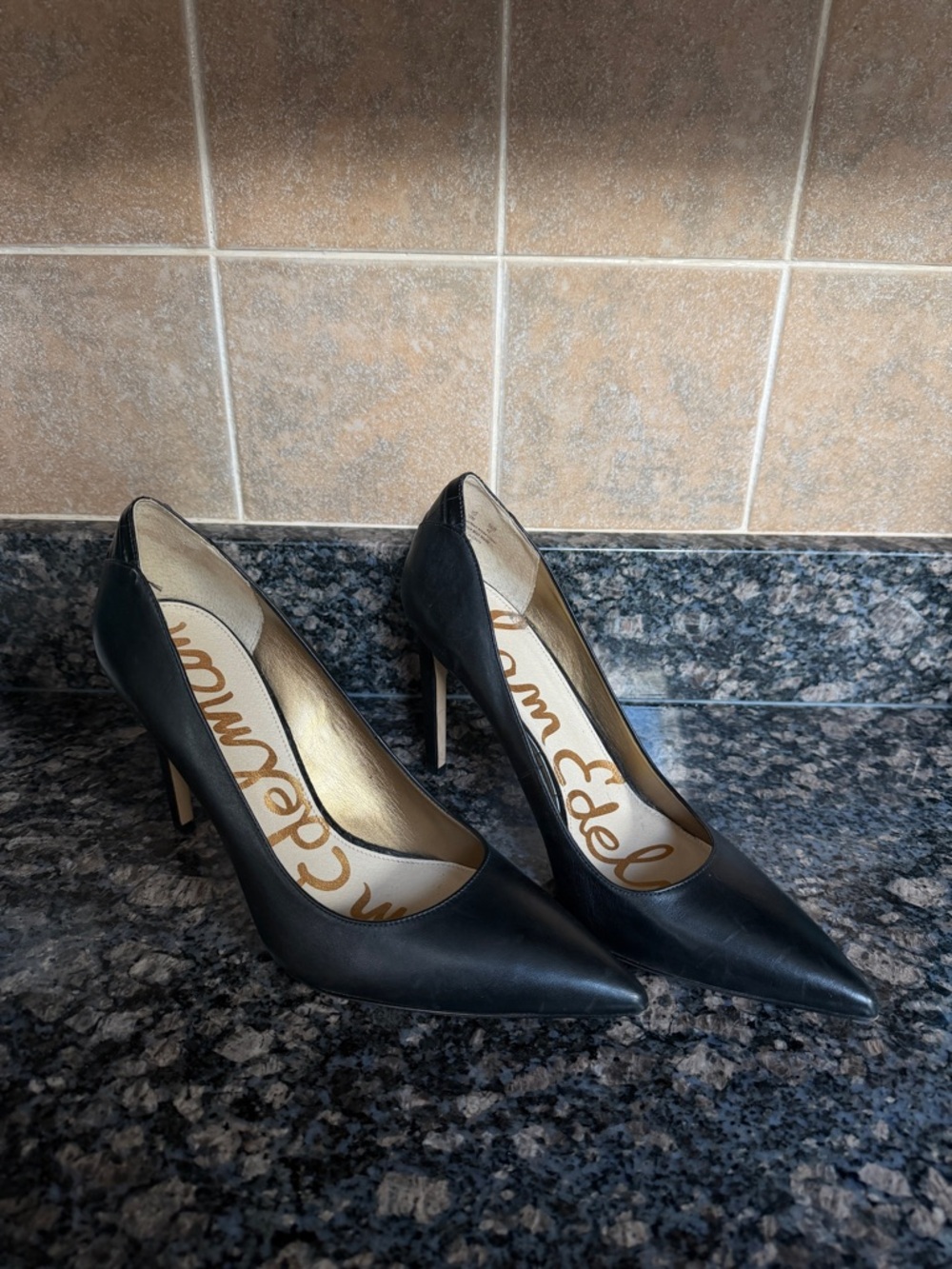Sam Edelman Black Pointed Toe Stiletto Pumps